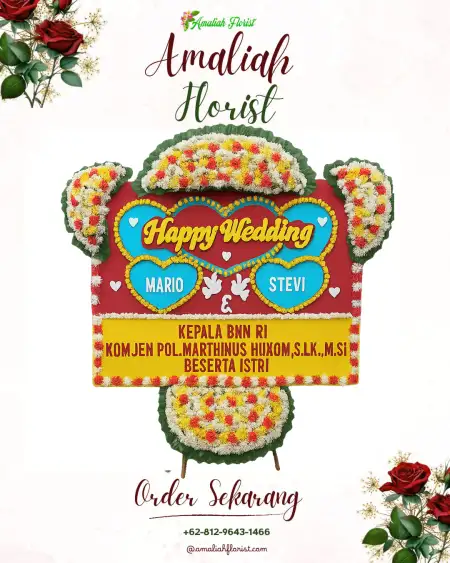 Papan Bunga Pernikahan Tiom Ollo